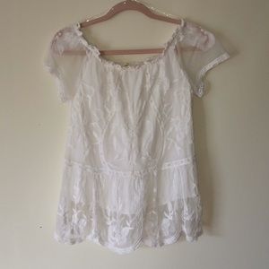 Small White Lace Off-Shoulder